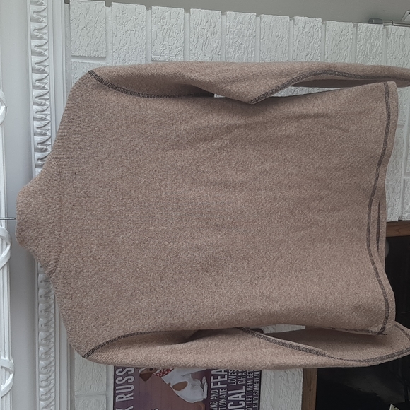 Women's Carve Designs Fitted Activewear Brown Fleece Half Zipper Sweatshirt SZ L - Picture 6 of 9